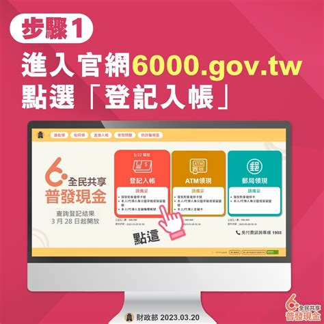 6000轉帳|現金6000元今起不分流開放登記，怎麼操作帶你走一。